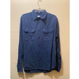 Gap linen navy blue men’s button down size medium